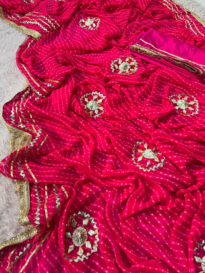 Mon Amaar Gulnaar Kaccha Gota Patti Saree