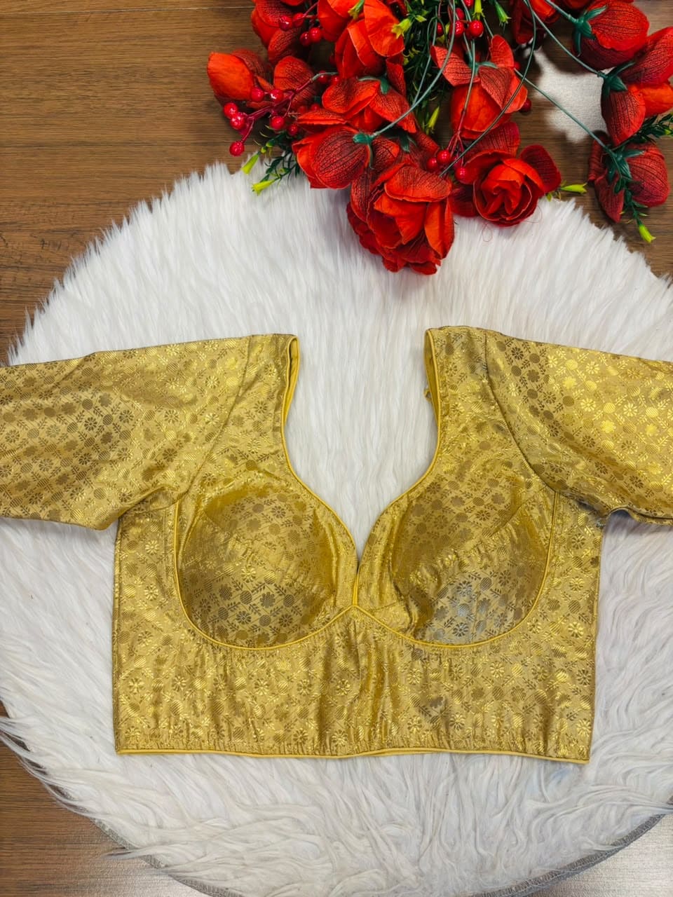 Golden Shine Brocade Blouse