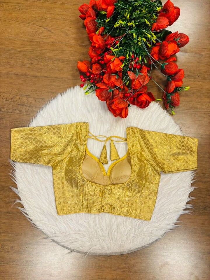 Golden Shine Brocade Blouse