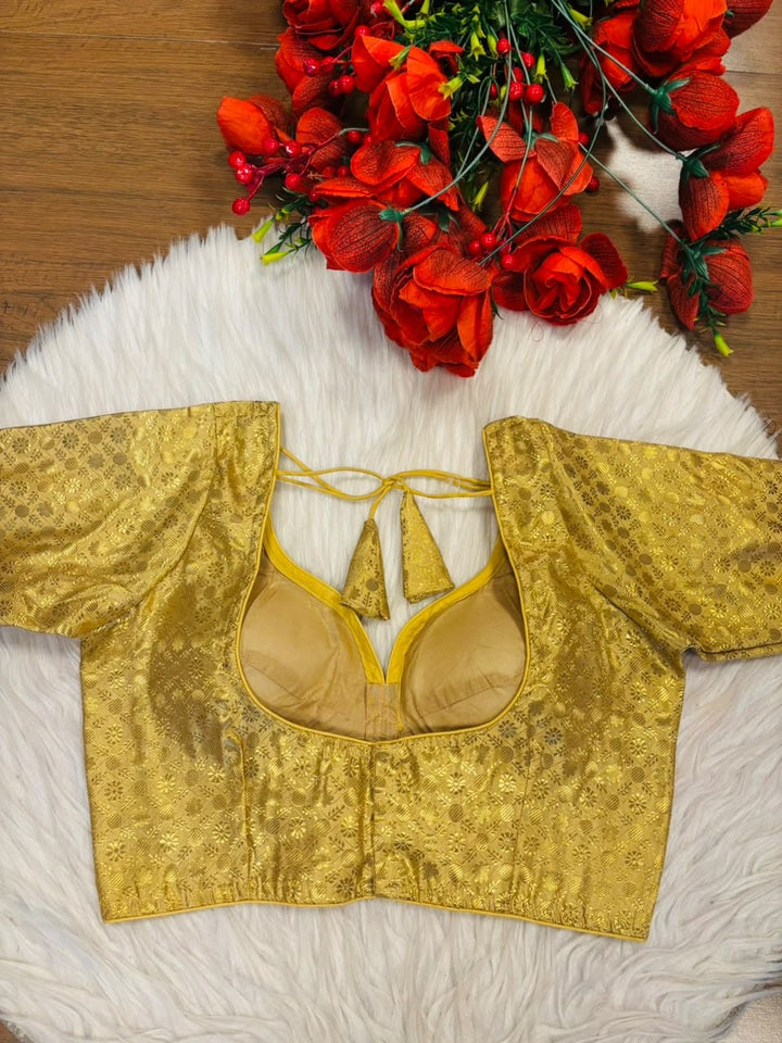 Golden Shine Brocade Blouse