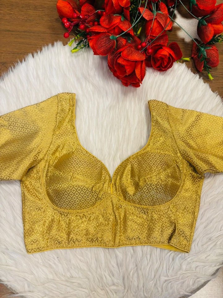 Golden Shine Brocade Blouse
