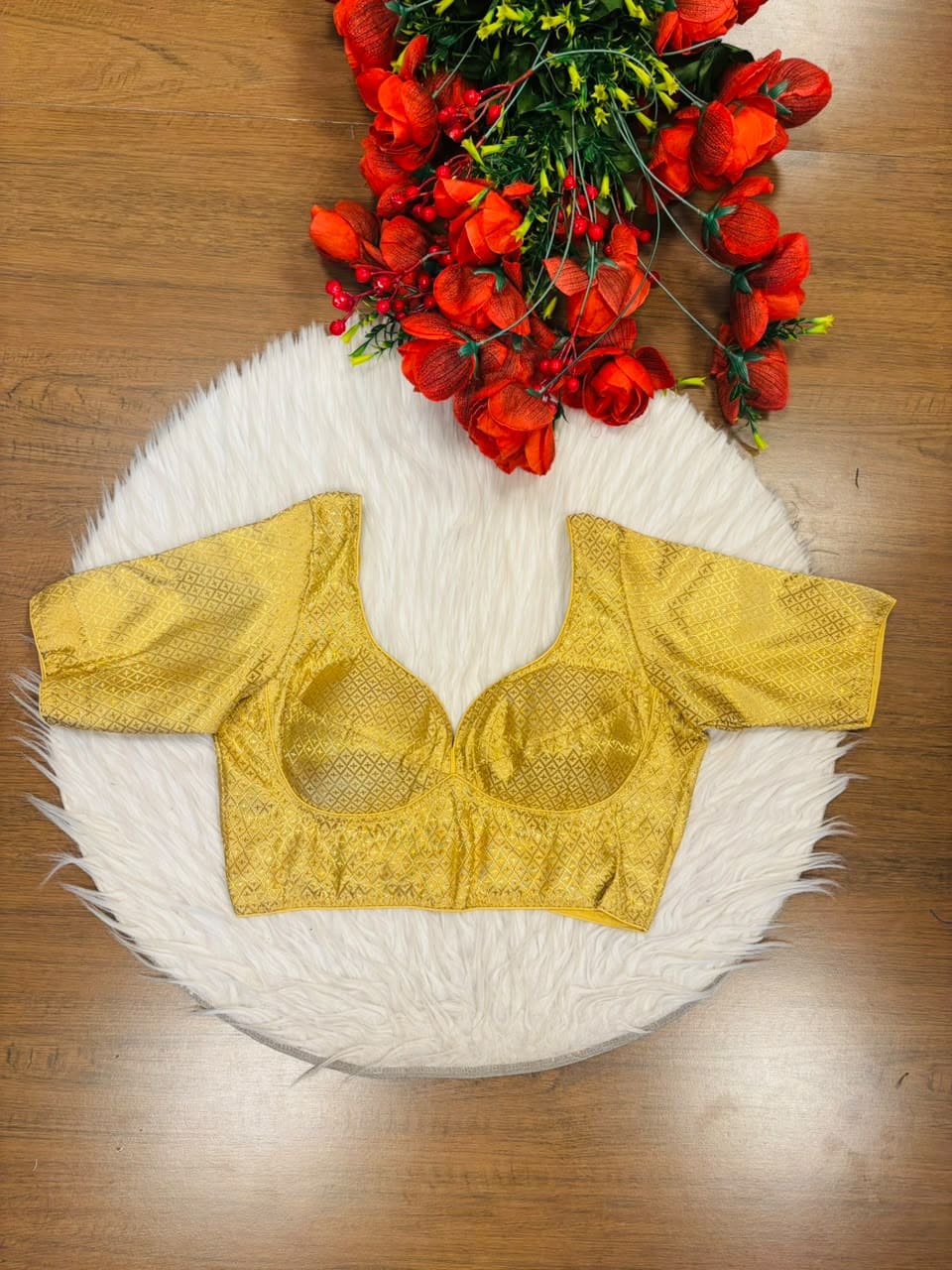 Golden Shine Brocade Blouse