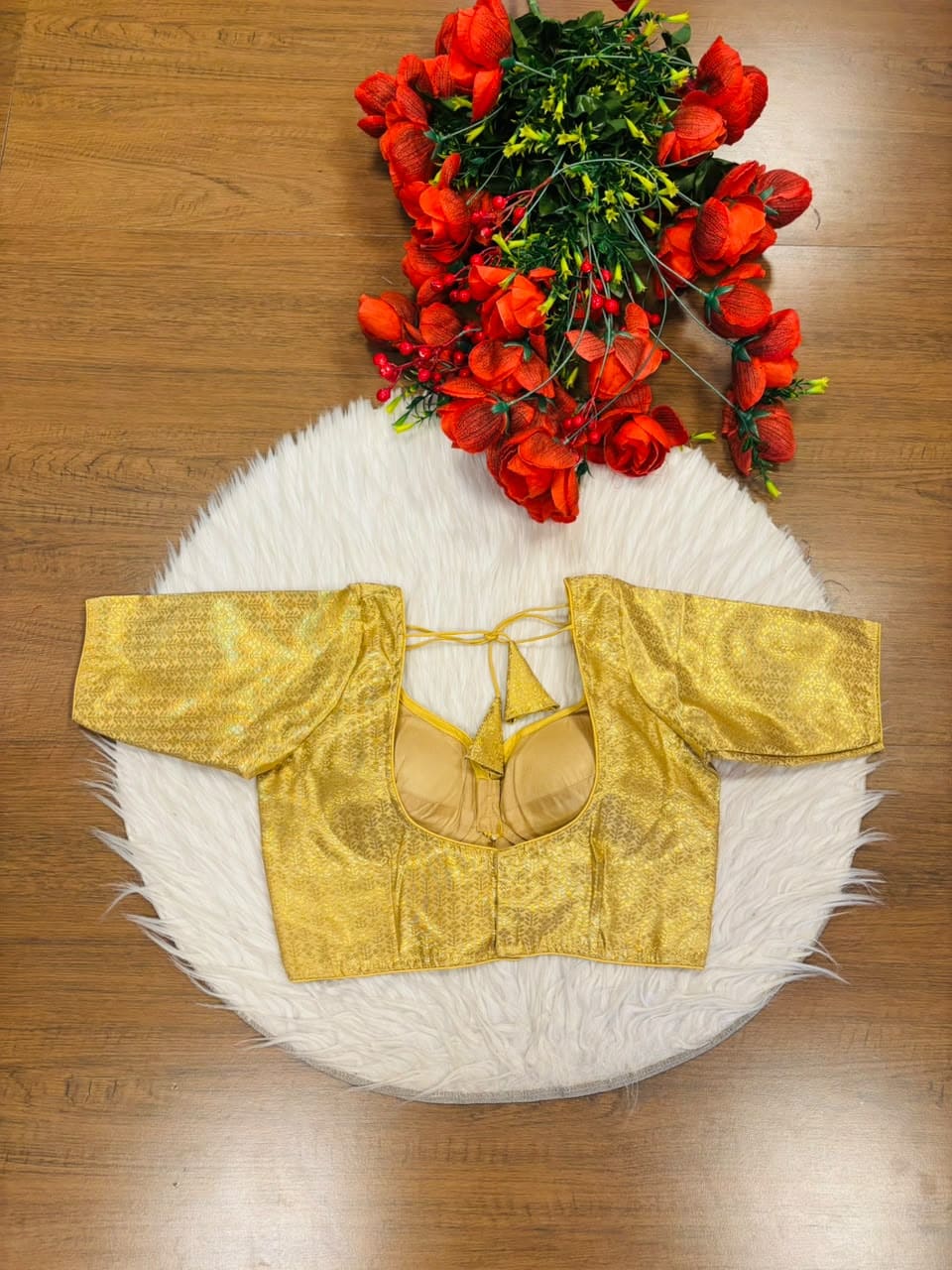 Golden Shine Brocade Blouse
