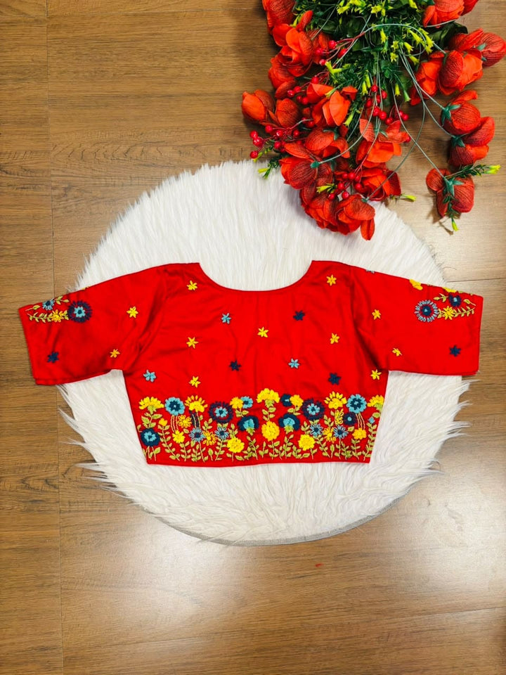 Blooming Paradise – Handstitched Designer Blouse