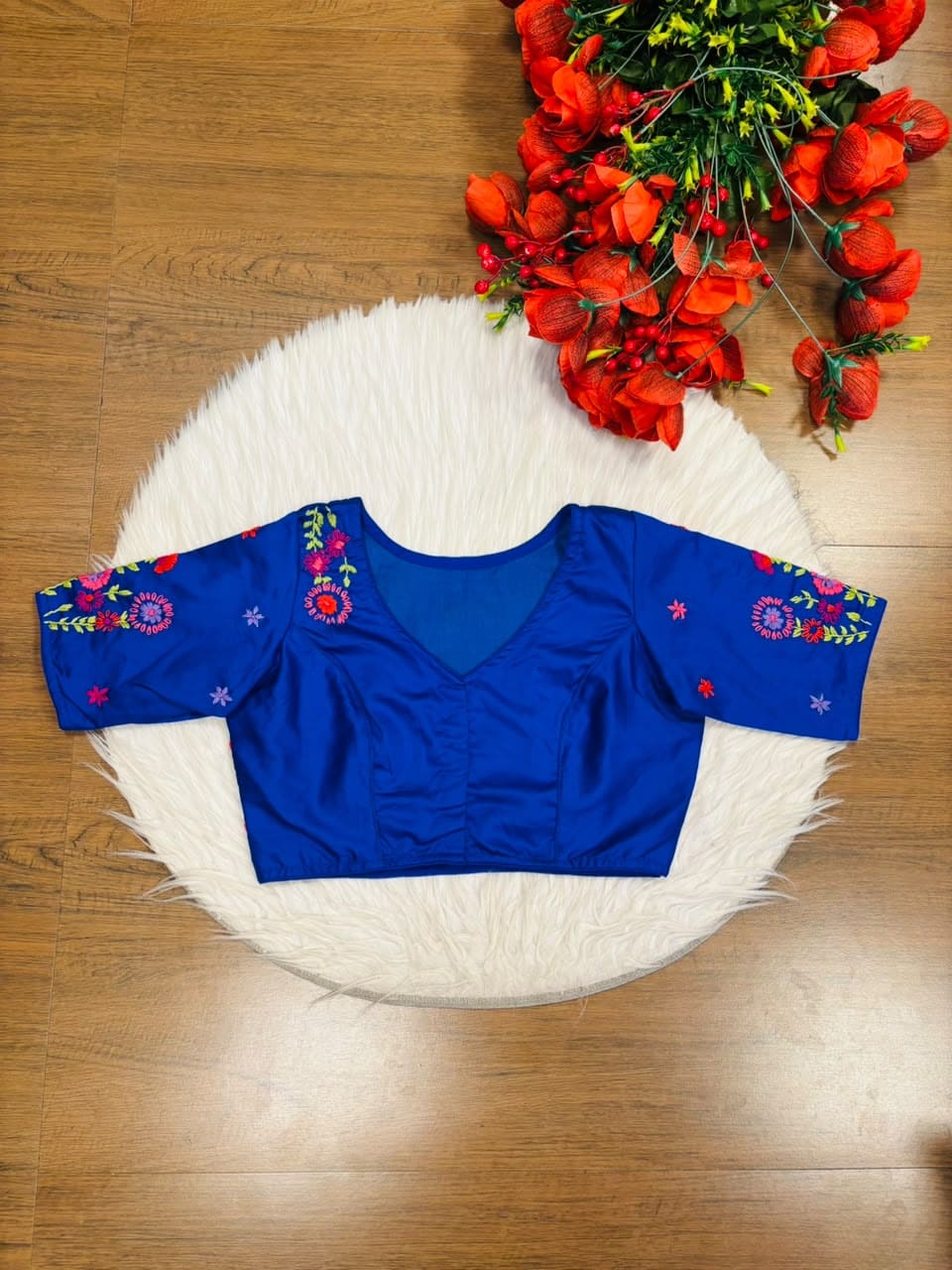 Blooming Paradise – Handstitched Designer Blouse