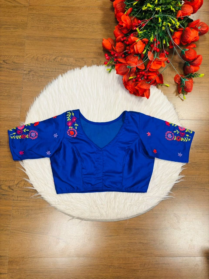 Blooming Paradise – Handstitched Designer Blouse