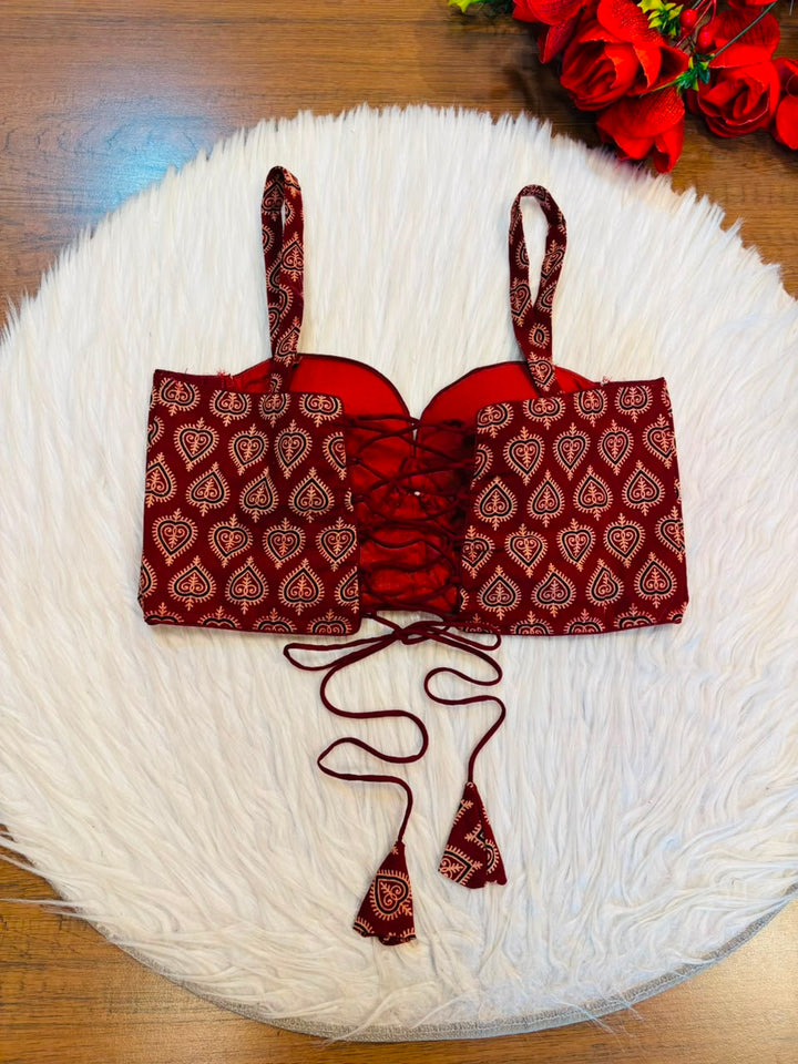 Desi Icon Ajrakh Print Blouse