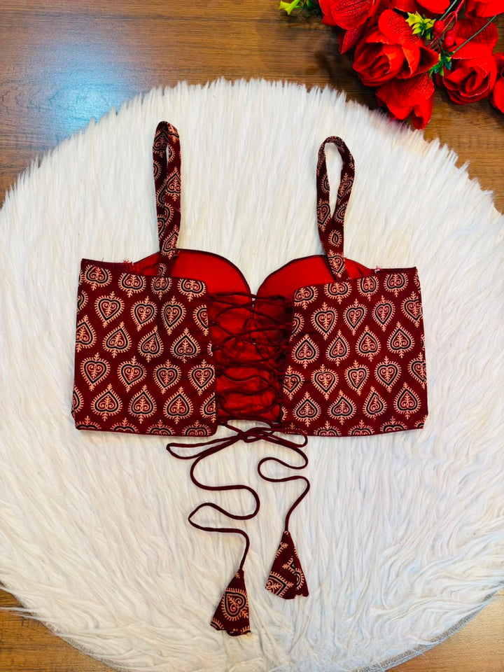 Desi Icon Ajrakh Print Blouse