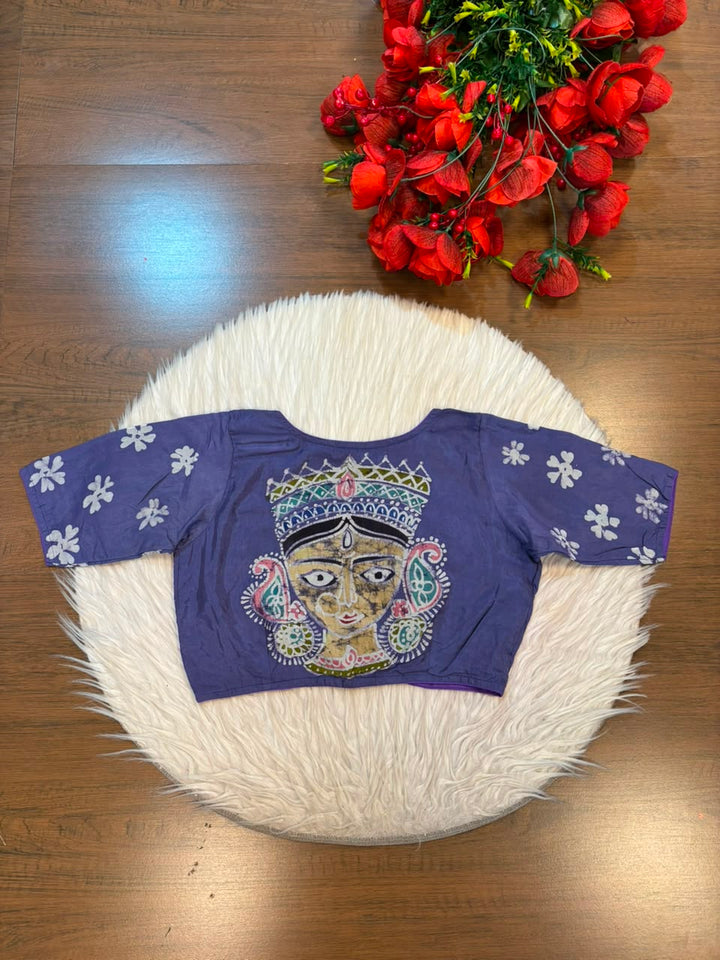 Mahishasuramardini Batik Silk Blouse
