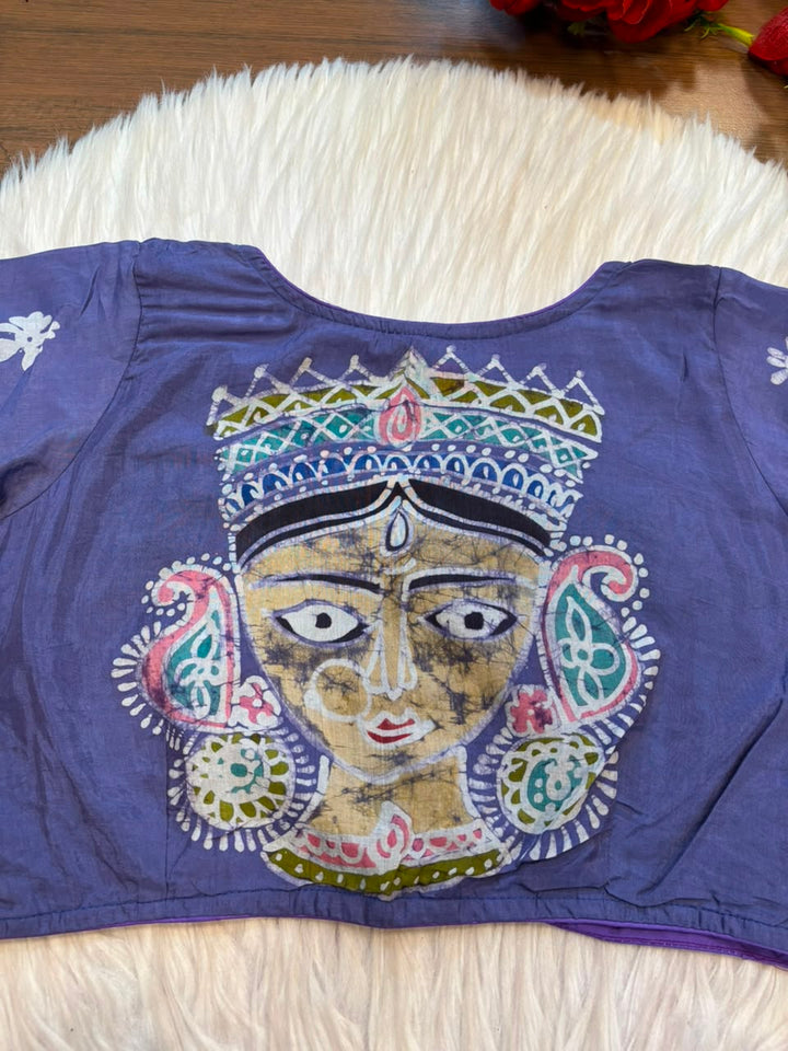 Mahishasuramardini Batik Silk Blouse
