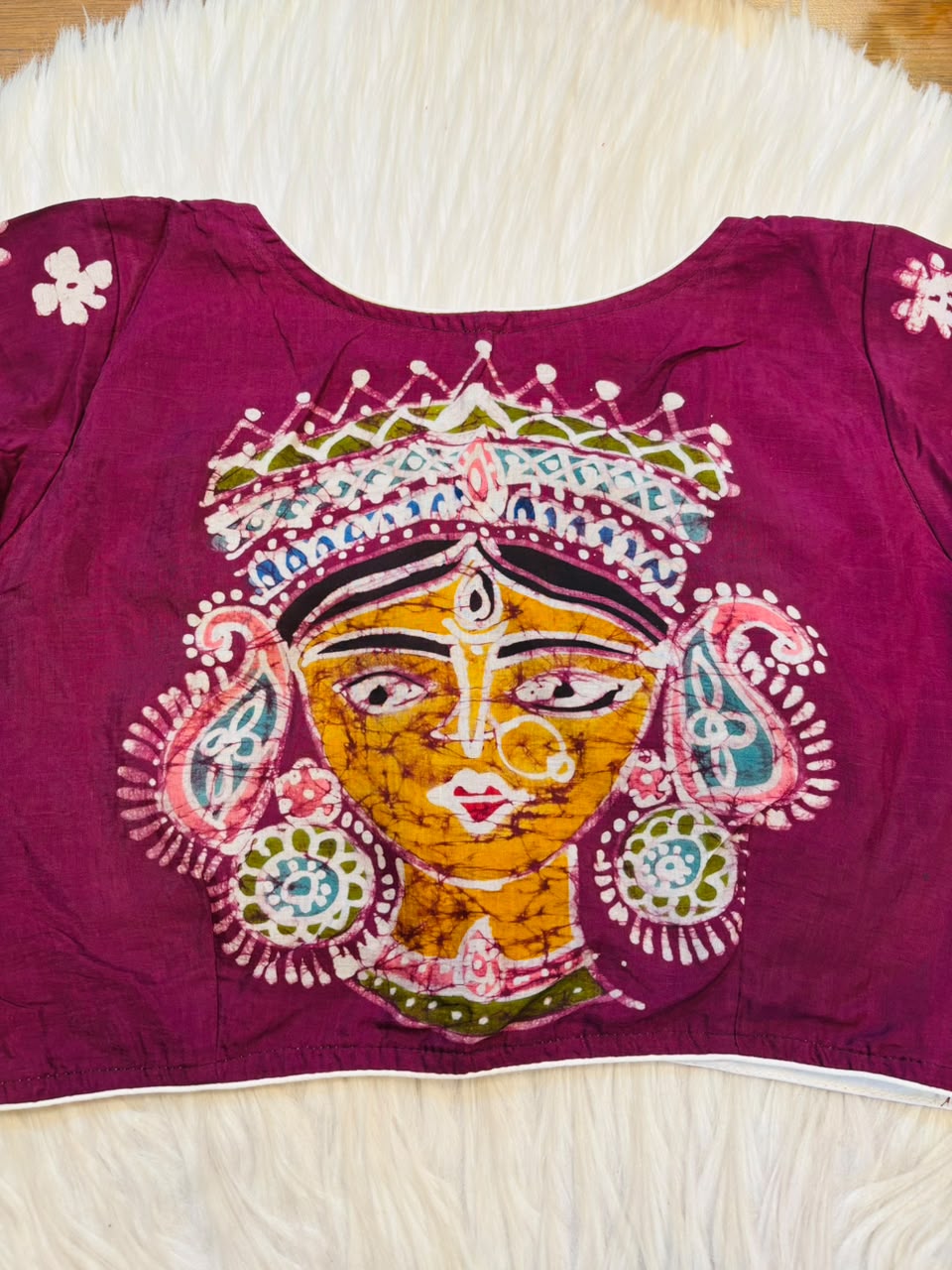 Mahishasuramardini Batik Silk Blouse