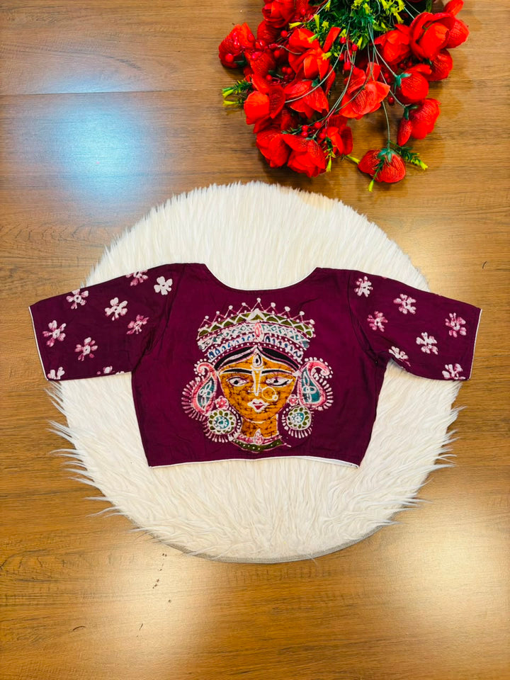Mahishasuramardini Batik Silk Blouse