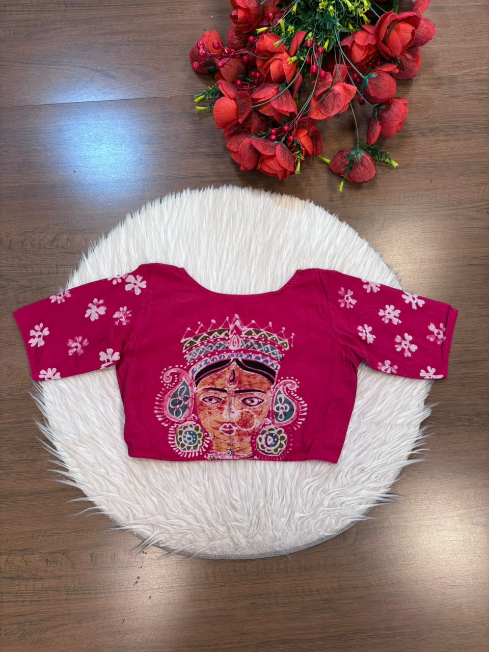 Mahishasuramardini Batik Silk Blouse