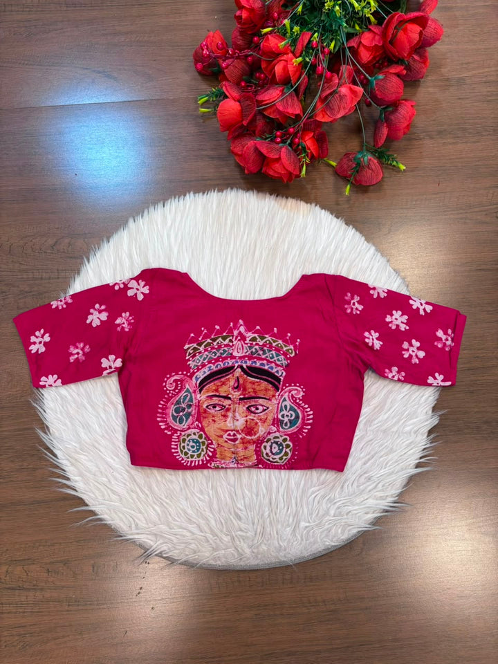 Mahishasuramardini Batik Silk Blouse