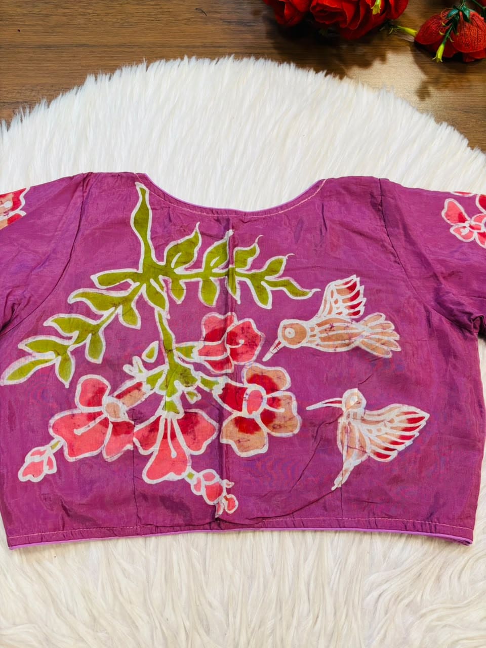Doodle Of Flowers- Batik Designer Blouse