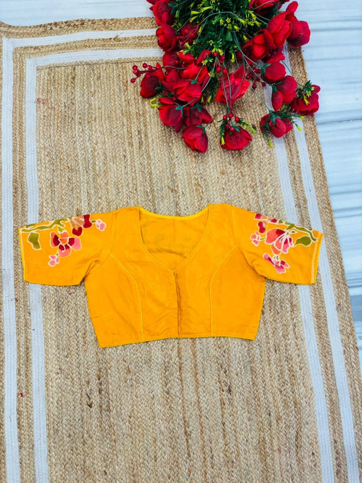 Doodle Of Flowers- Batik Designer Blouse