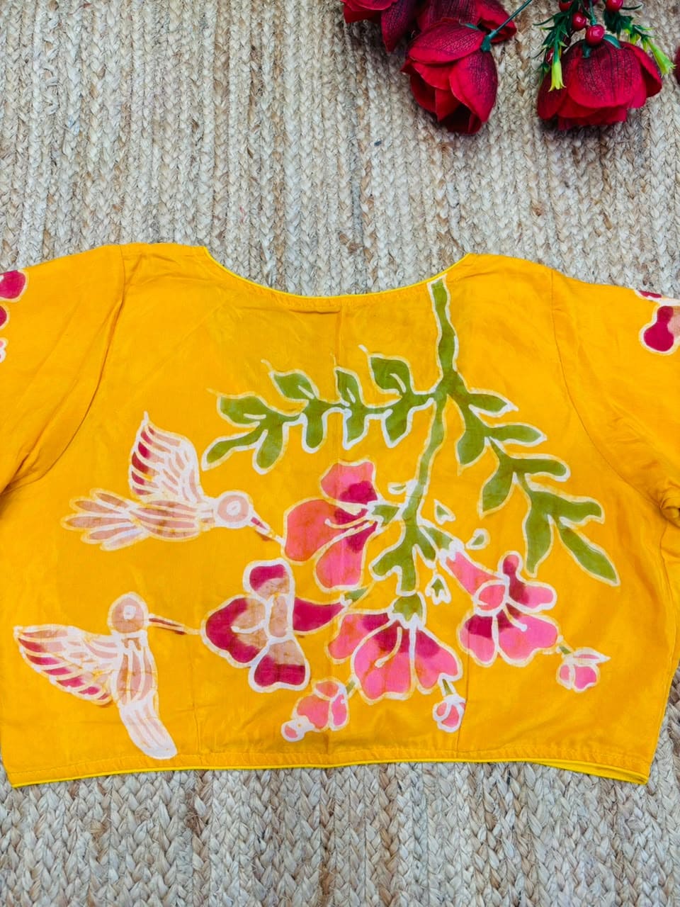 Doodle Of Flowers- Batik Designer Blouse