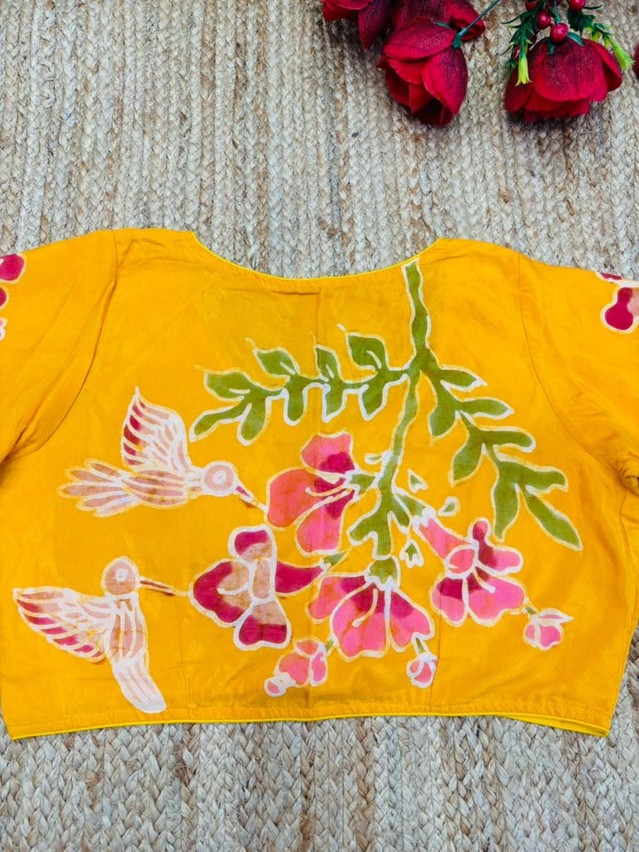 Doodle Of Flowers- Batik Designer Blouse