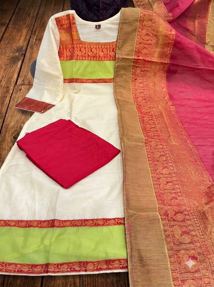 Triveni kanchi Cotton Kurti Set