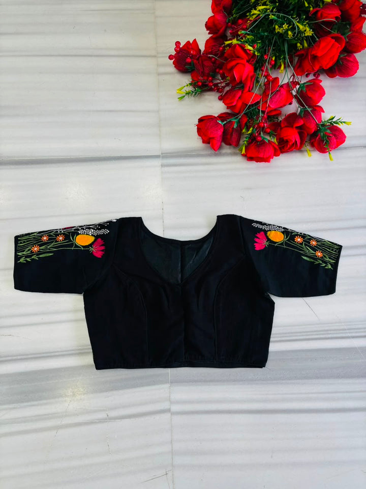 Gilded Garden Vichitra Silk Blouse