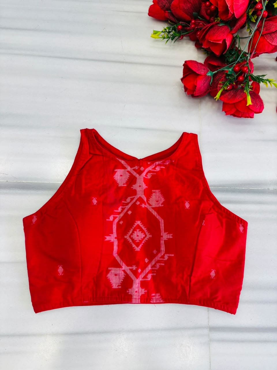 Woven to Impress – Cotton Jamdani Woven Designer Blouse