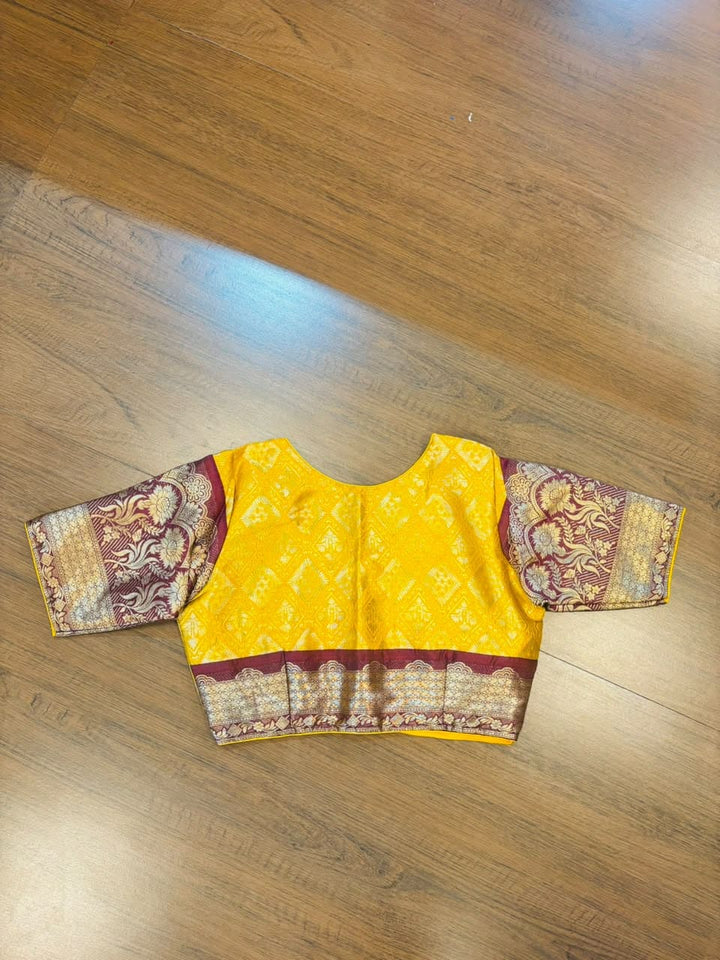 Rajeshwari Grace- Katan Silk Banarasi Zari Woven Designer Blouse