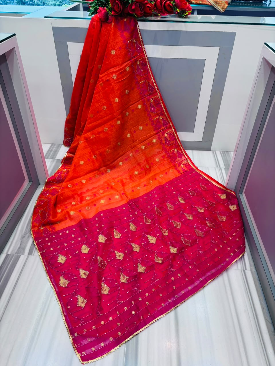 Sonar Alo  Katdana Jamdani Saree