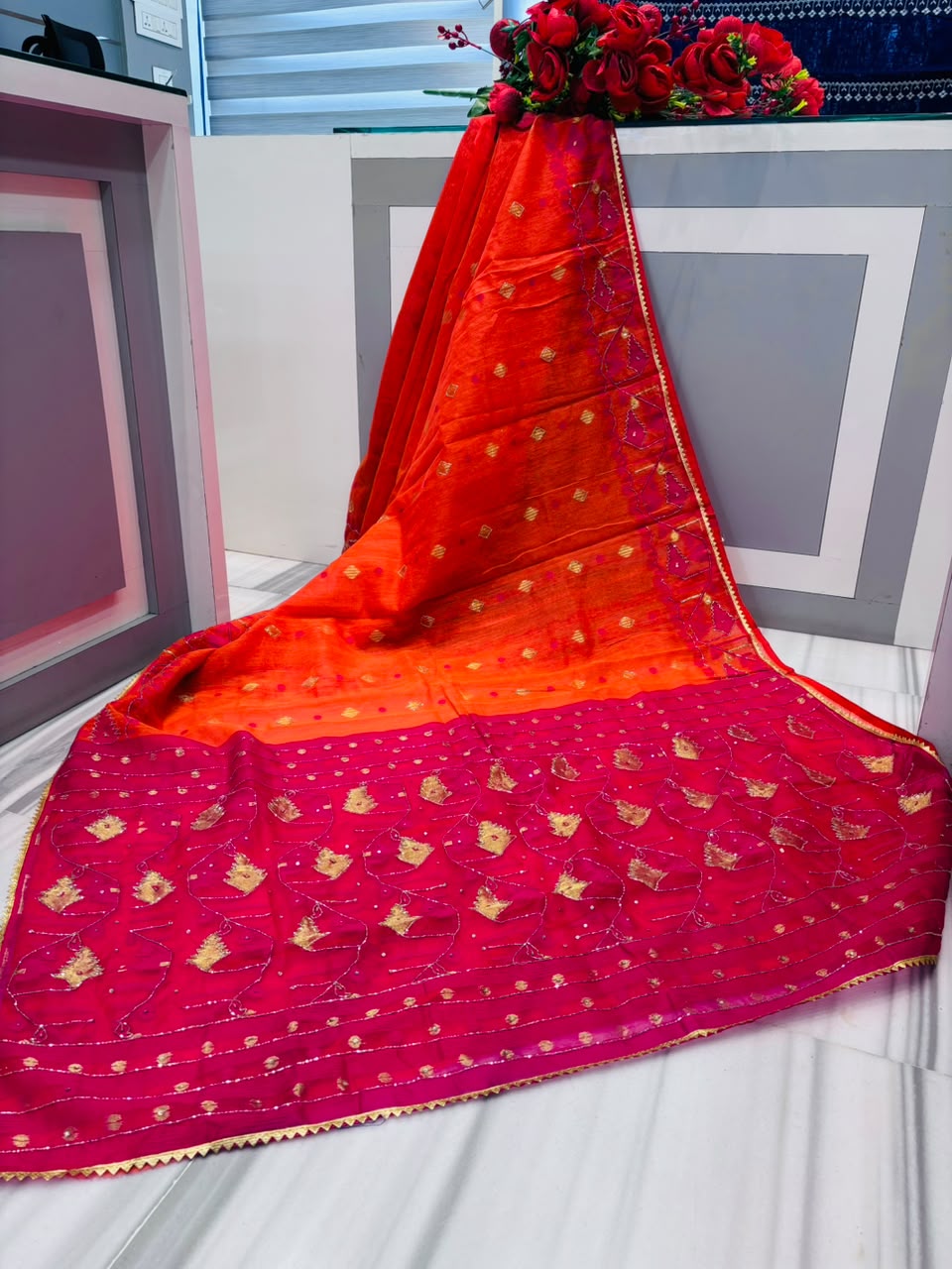 Sonar Alo  Katdana Jamdani Saree