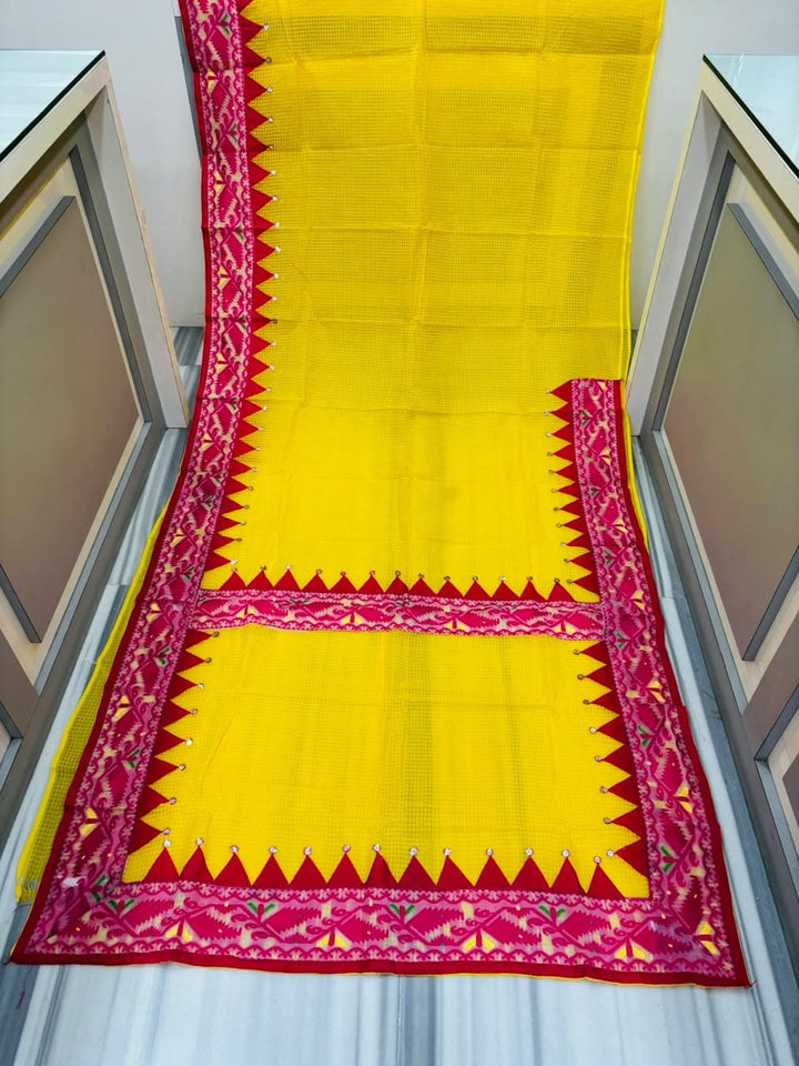 Roudrarekha Jamdani Applique Work Kota Saree