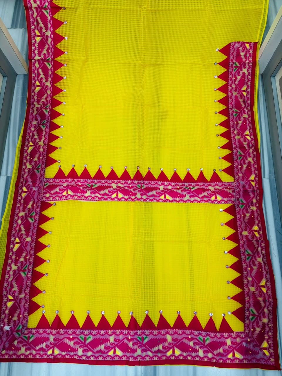 Roudrarekha Jamdani Applique Work Kota Saree