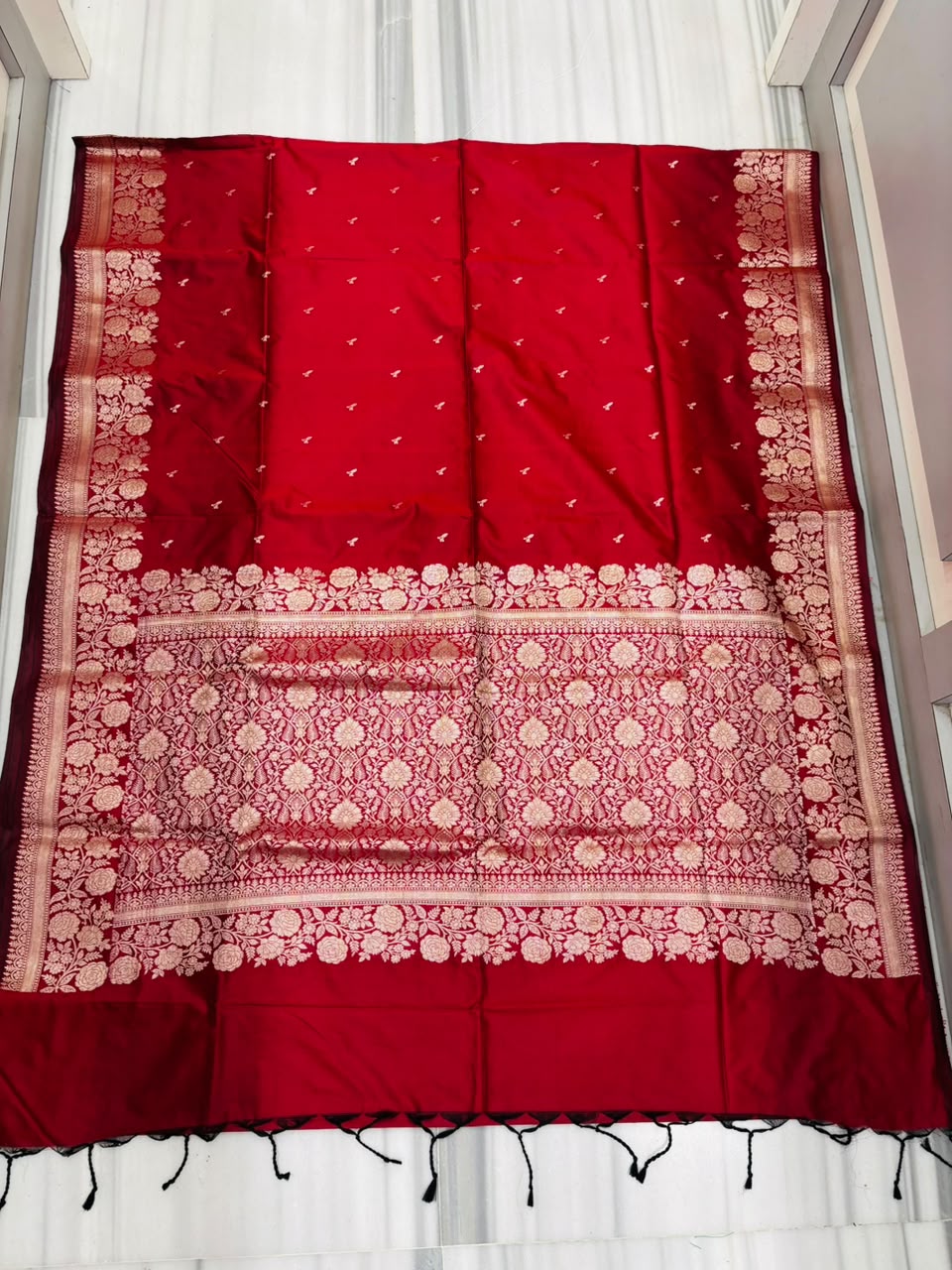 Flame of Passion - Muga Katan Silk Saree