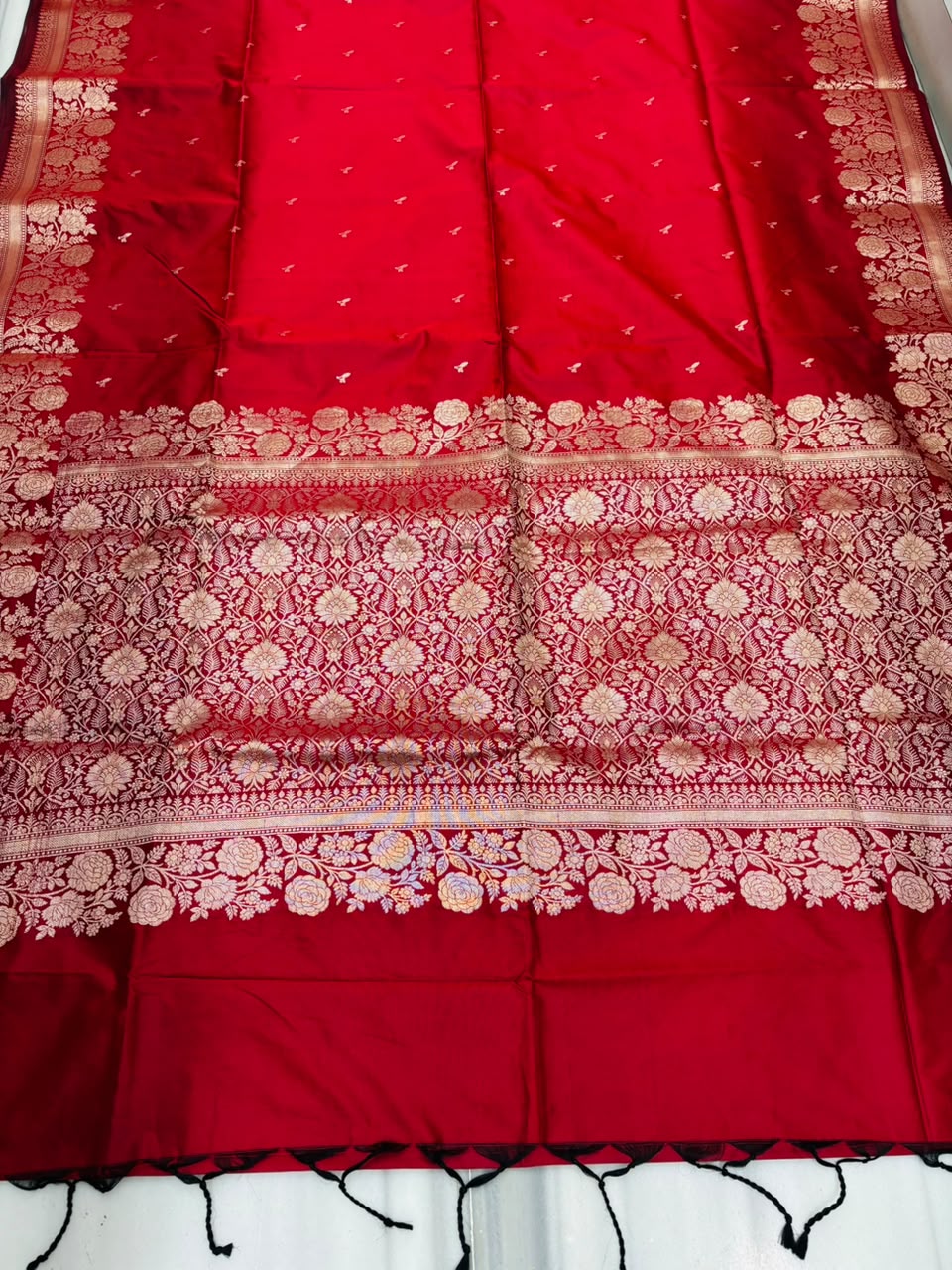 Flame of Passion - Muga Katan Silk Saree
