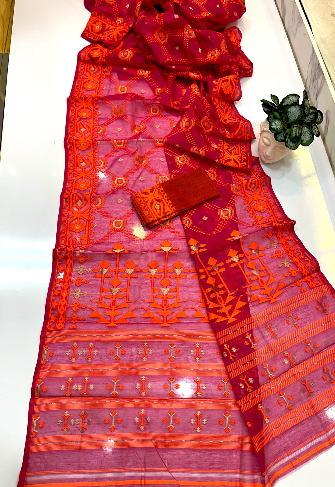 Pujar Shaj Bengal Jamdani Saree
