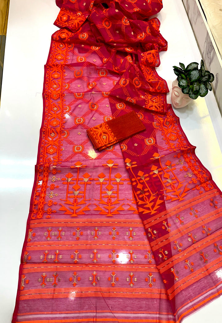 Pujar Shaj Bengal Jamdani Saree