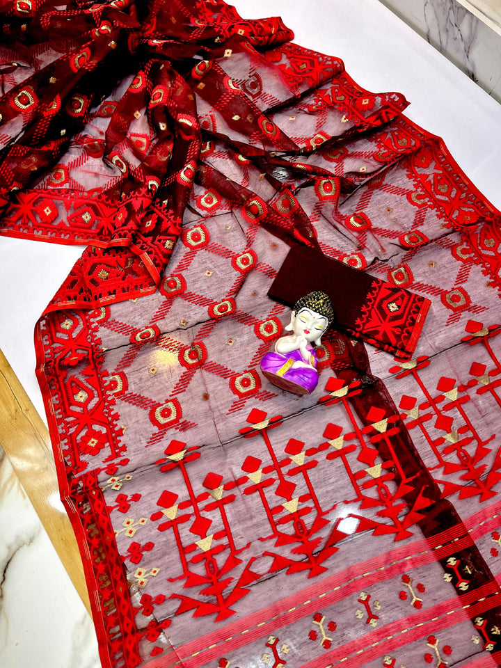 Pujar Shaj Bengal Jamdani Saree