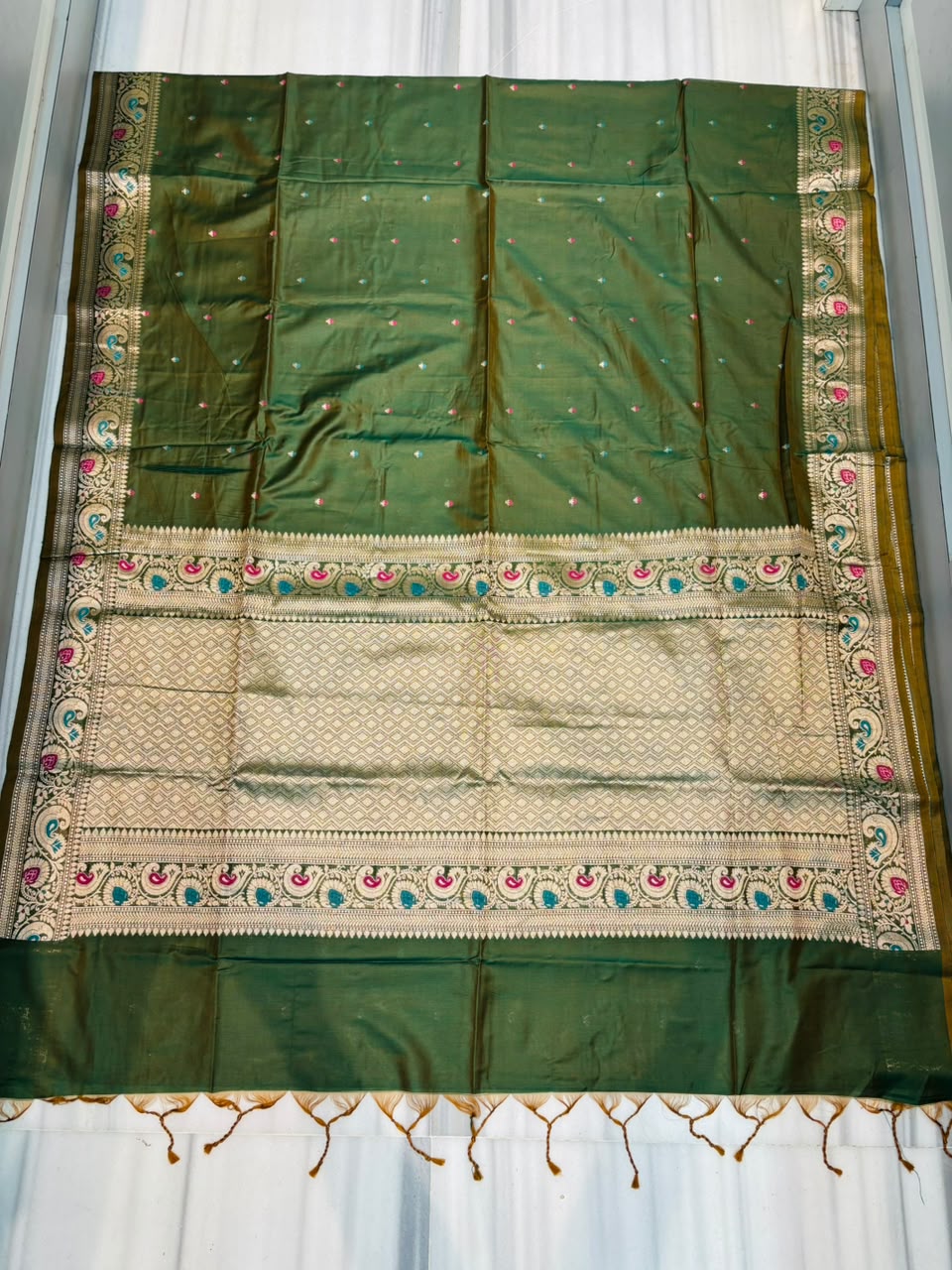 Crown of Desire - Muga Katan Silk Saree