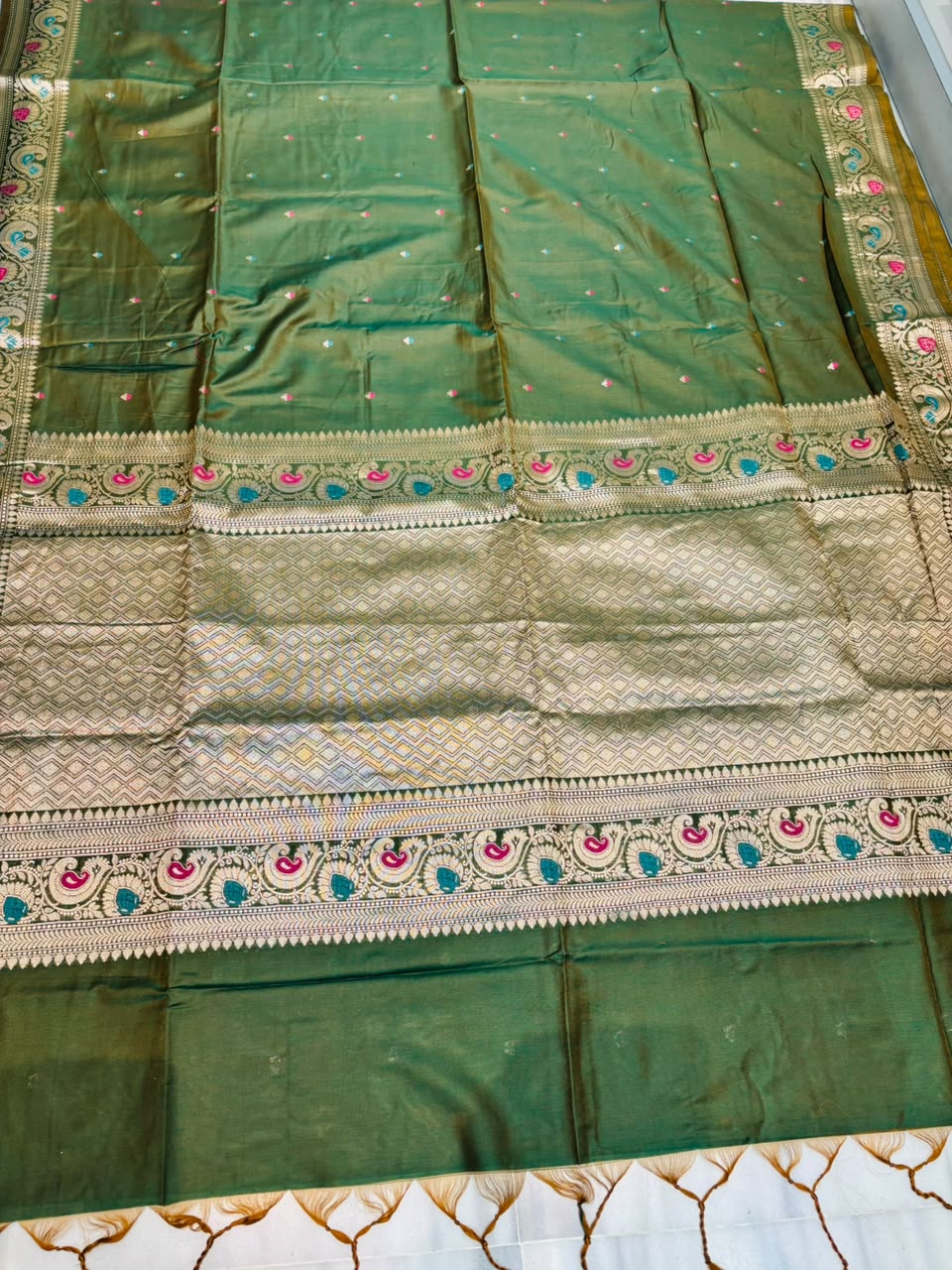 Crown of Desire - Muga Katan Silk Saree