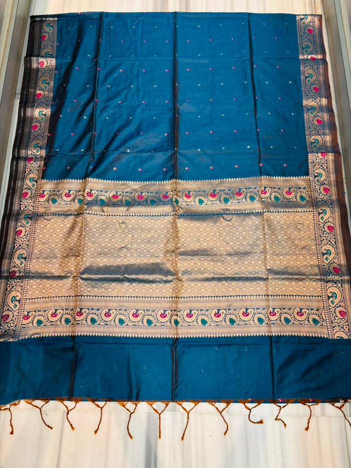Crown of Desire - Muga Katan Silk Saree