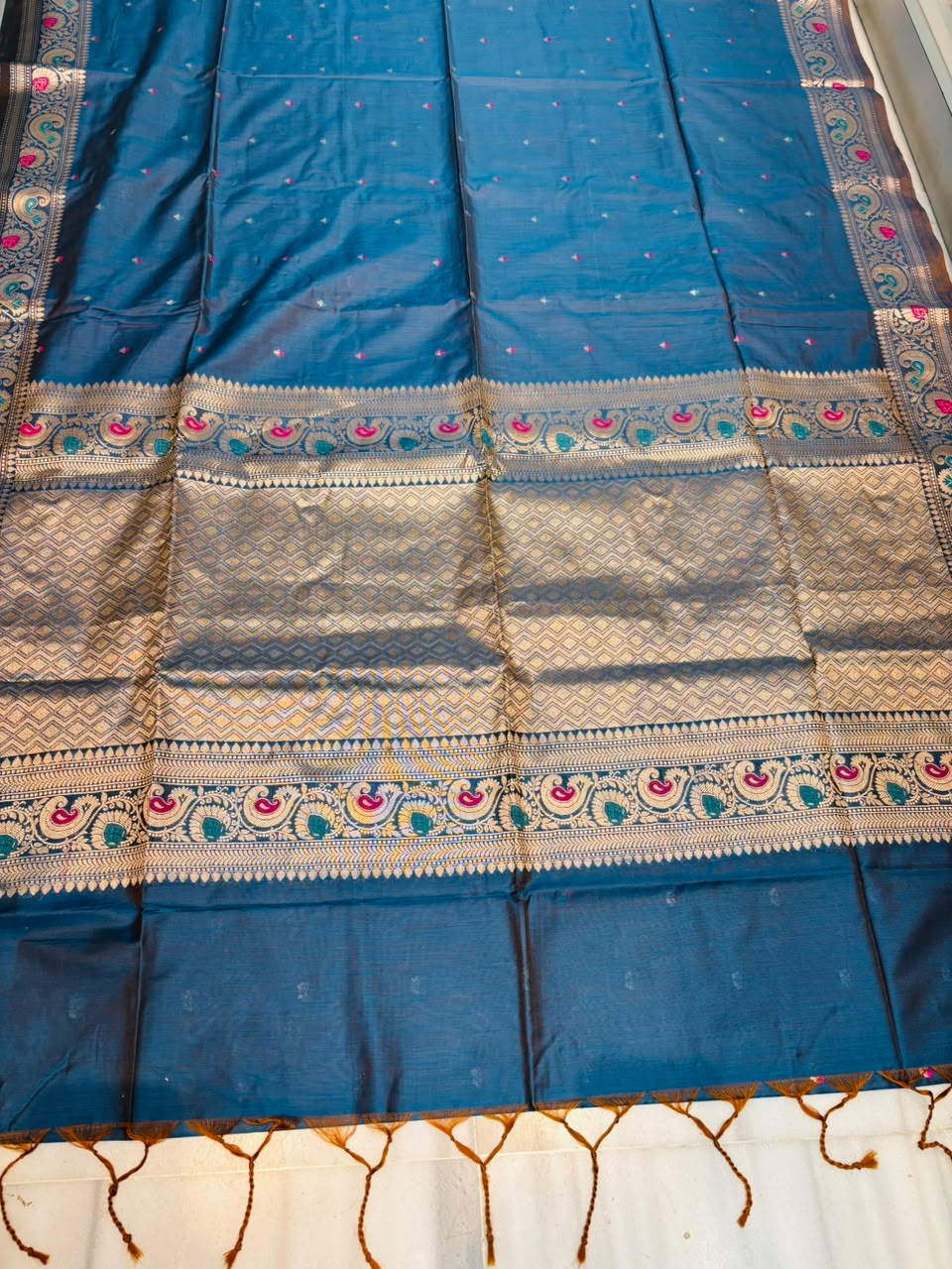 Crown of Desire - Muga Katan Silk Saree