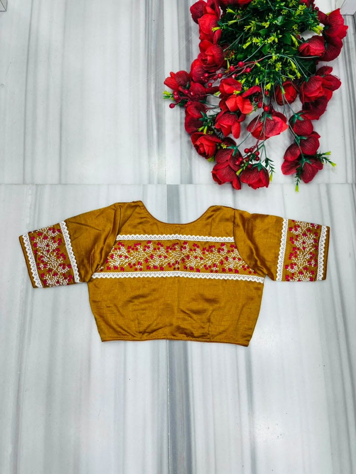 A Memory Woven in Flowers – Embroidered & Lace Work Blouse