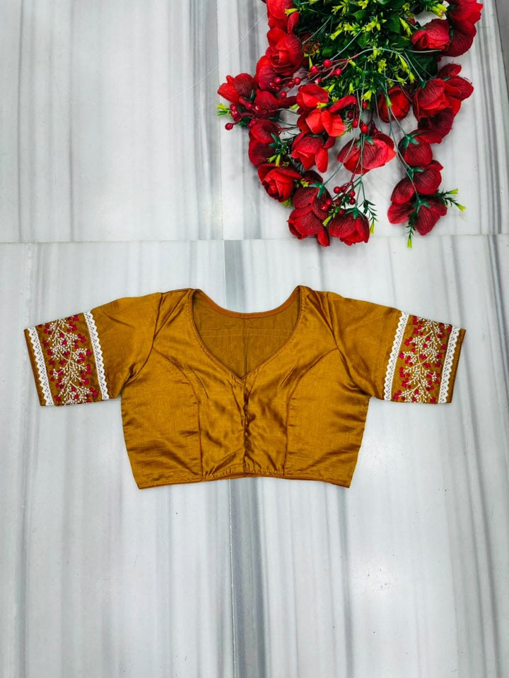 A Memory Woven in Flowers – Embroidered & Lace Work Blouse