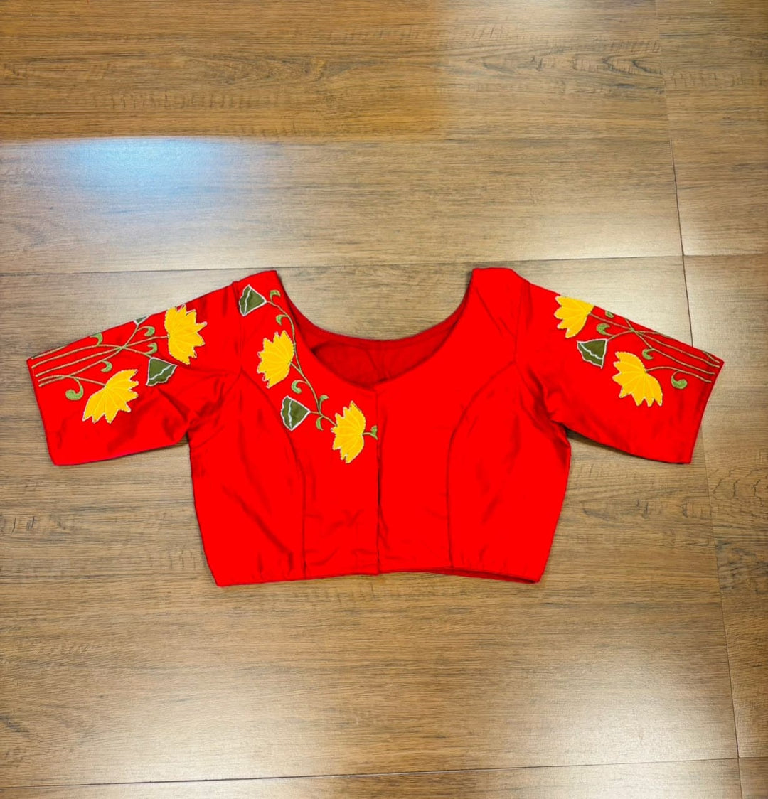 Shantimaya - Lotus Appliqué Katdana Designer Blouse