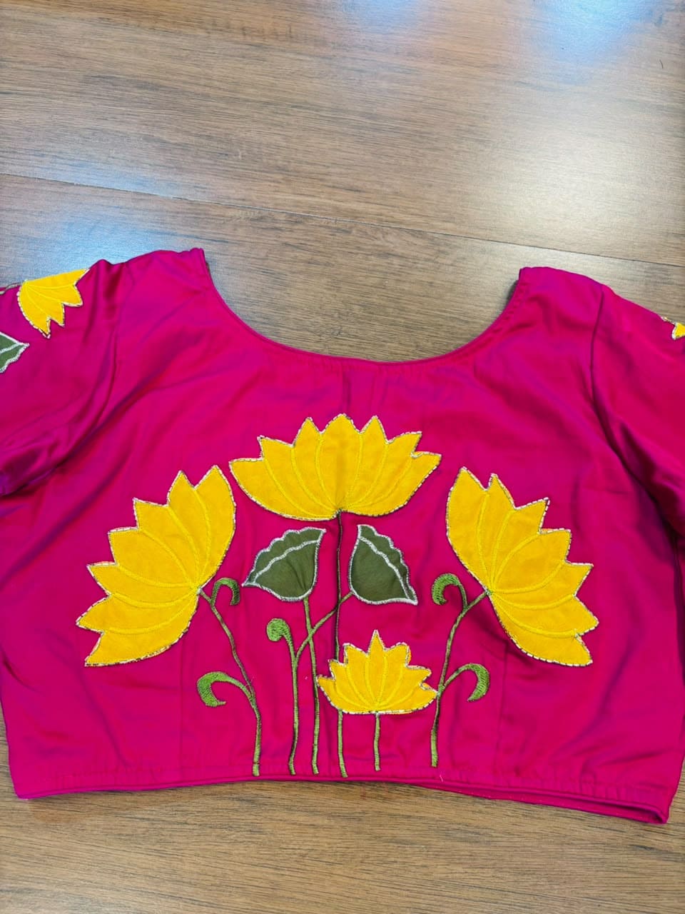 Shantimaya - Lotus Appliqué Katdana Designer Blouse