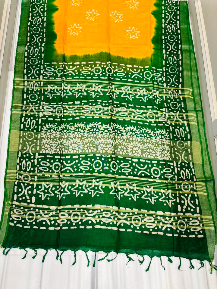 Ronger Porosh (রঙের পরশ) Cotton Linen Saree