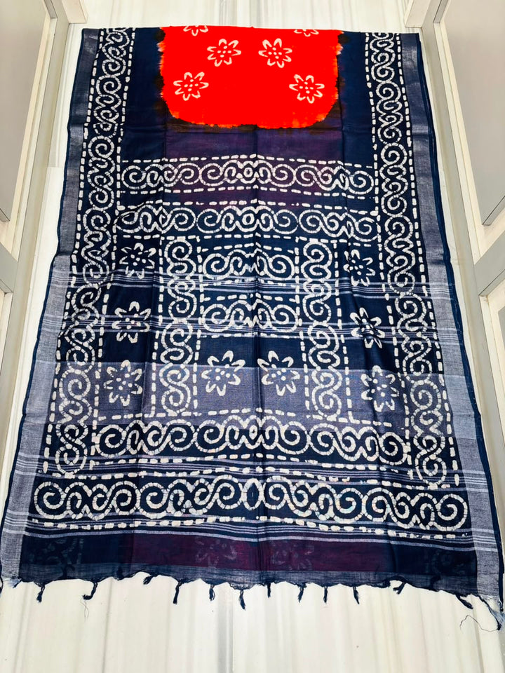 Ronger Porosh (রঙের পরশ) Cotton Linen Saree