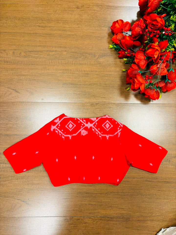 New World Grace – Jamdani Woven Punjabi Collar Blouse