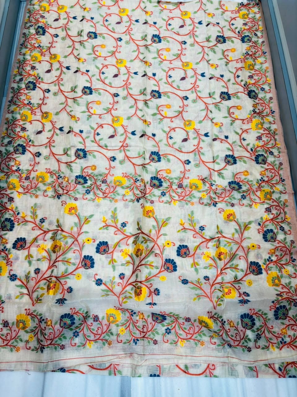 Phoollata Jamdani Exclusive Semi Tussar Jamdani Saree