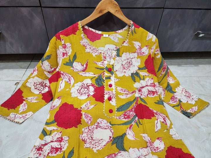 Petal Mist Premium Rayon Kurti Set