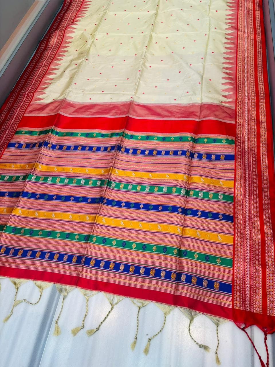 Whispers of Colour-Premium (Semi) Assam Silk Saree