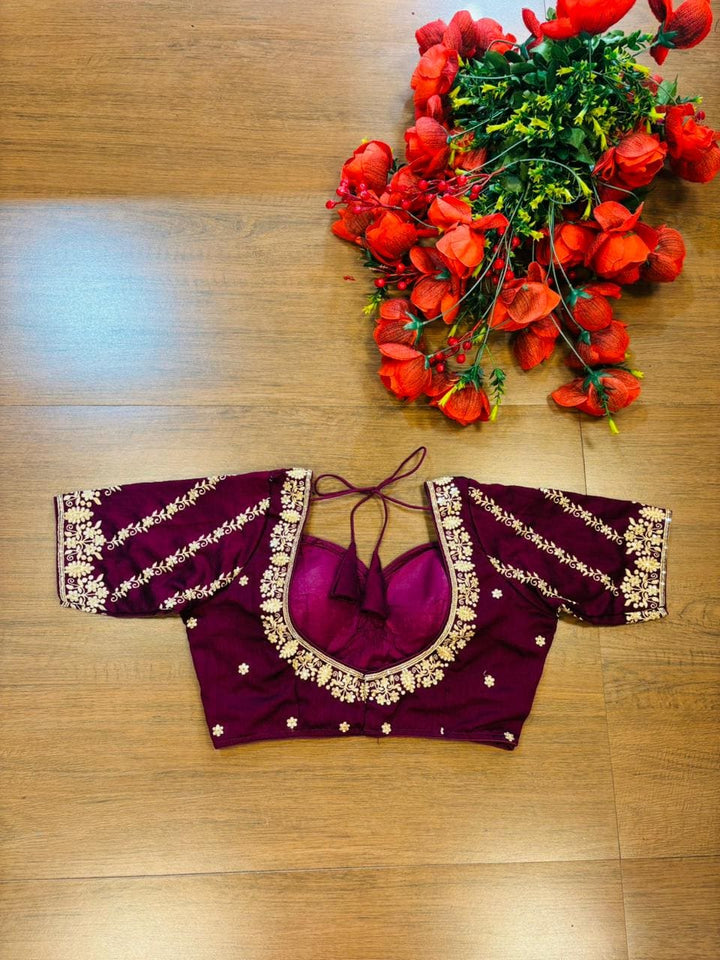 Fashion Fever Vichitra Silk Blouse